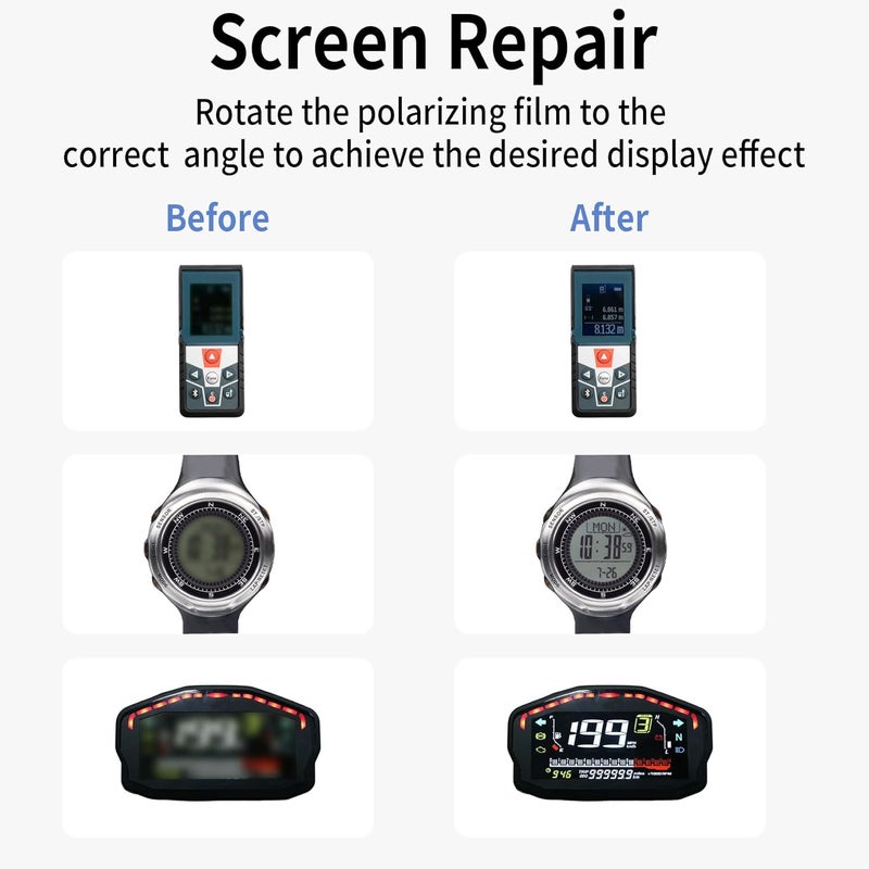 Selens 2 PCS Linear Polarizing Film,15.8x11.9in Adhesive Polarized Film Suitable for LCD Screen Repairing/Physics Teaching/Photography - Image 3